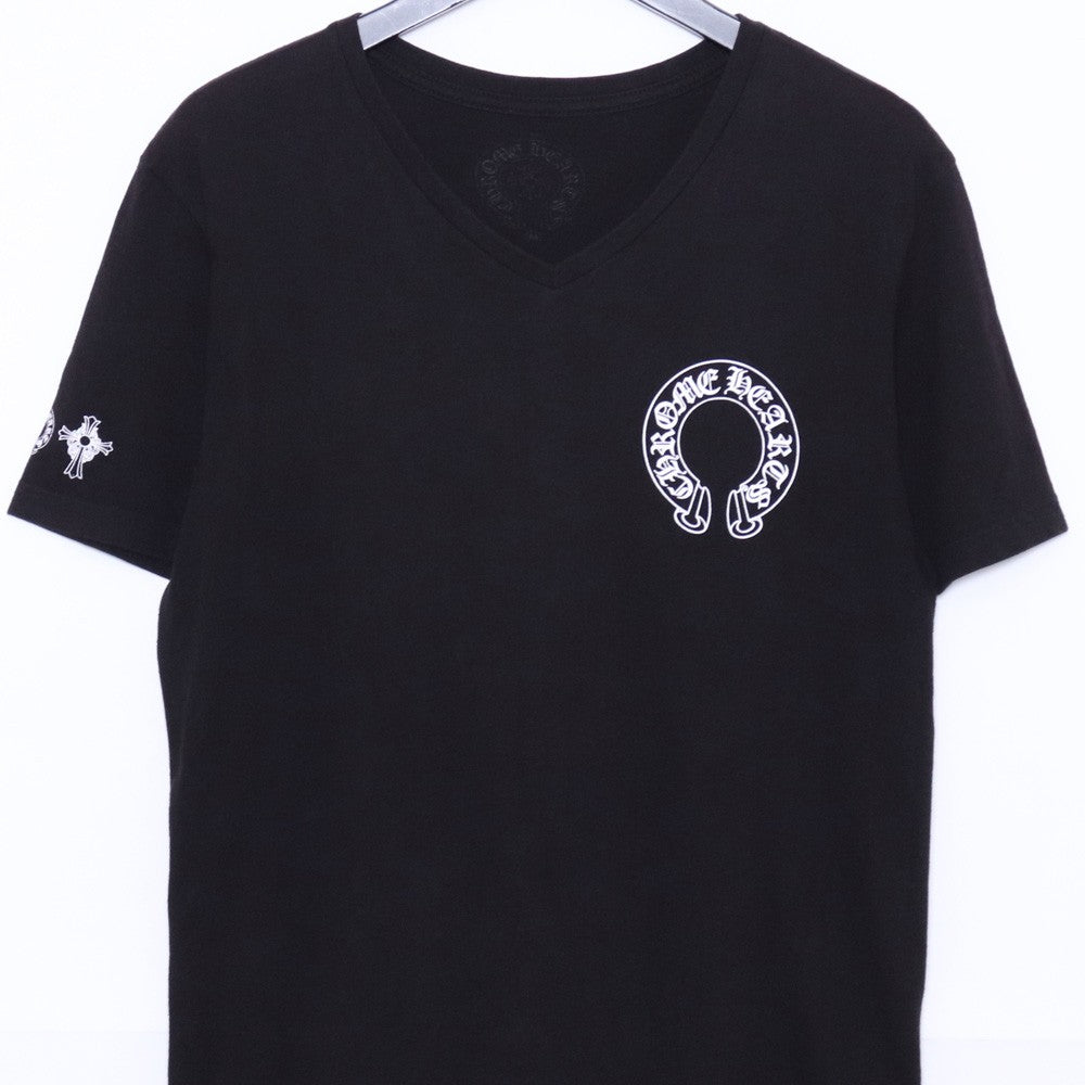 CHROME HEARTS Horseshoe T Bar Logo T-Shirt Black Size M