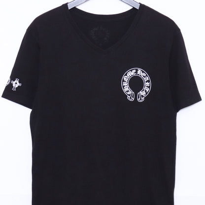 CHROME HEARTS Horseshoe T Bar Logo T-Shirt Black Size M