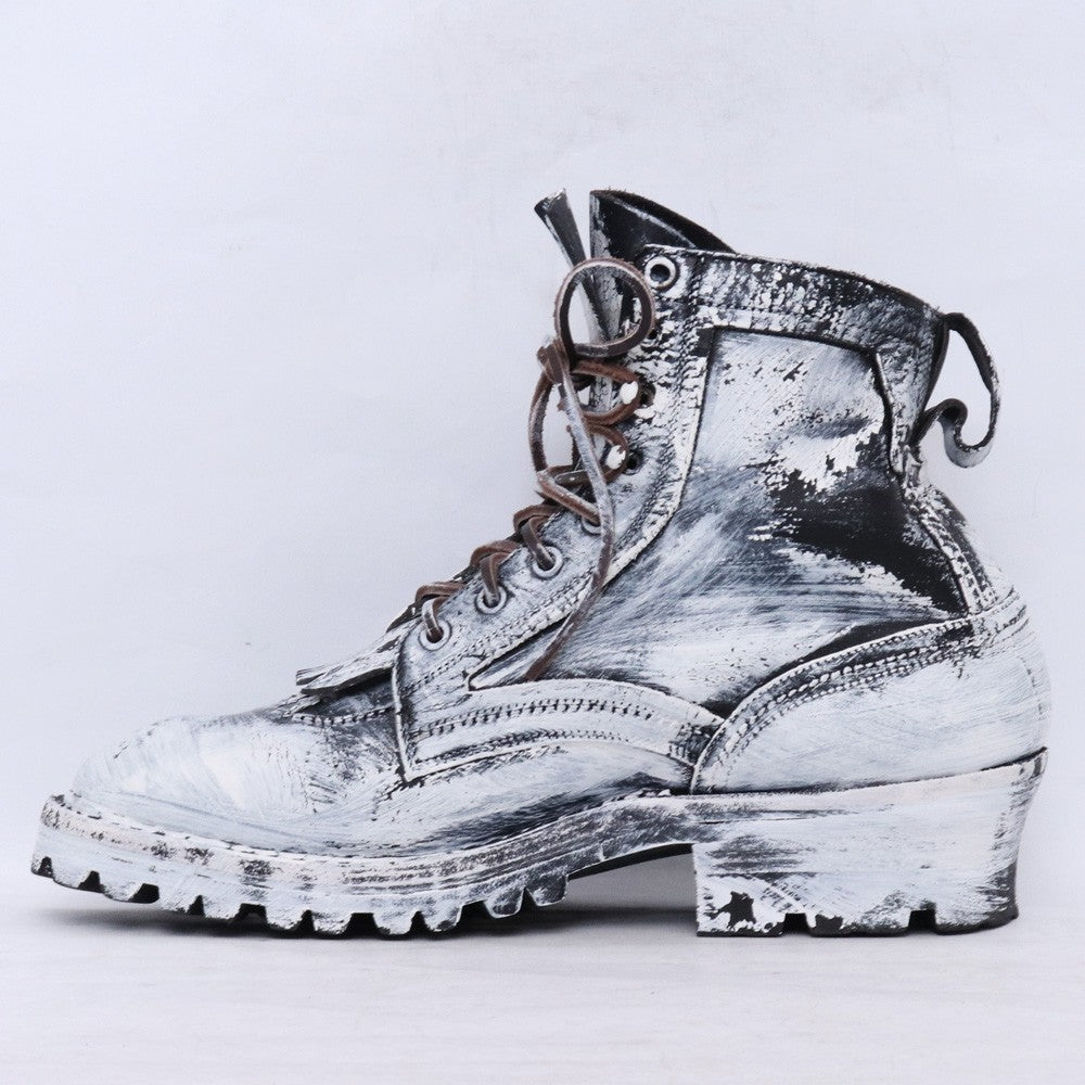 MAISON MARGIELA Sierra Ankle Boots Black Paint Size EU 40