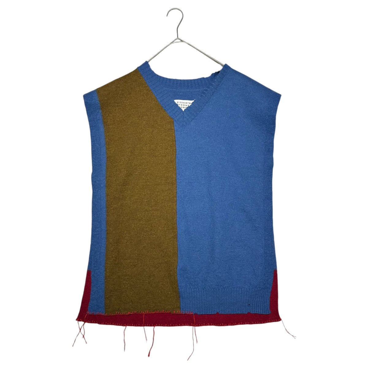 MAISON MARGIELA 21SS Multicolor Frayed Knit Vest Size M