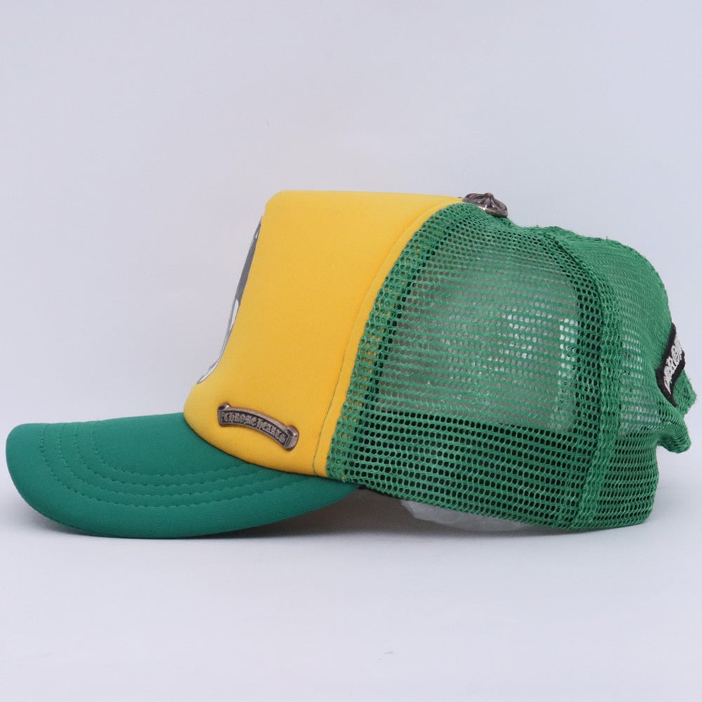 CHROME HEARTS x MATTYBOY Mesh Trucker Yellow Green Size F