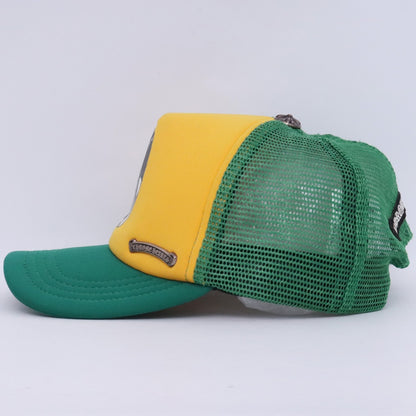 CHROME HEARTS x MATTYBOY Mesh Trucker Yellow Green Size F