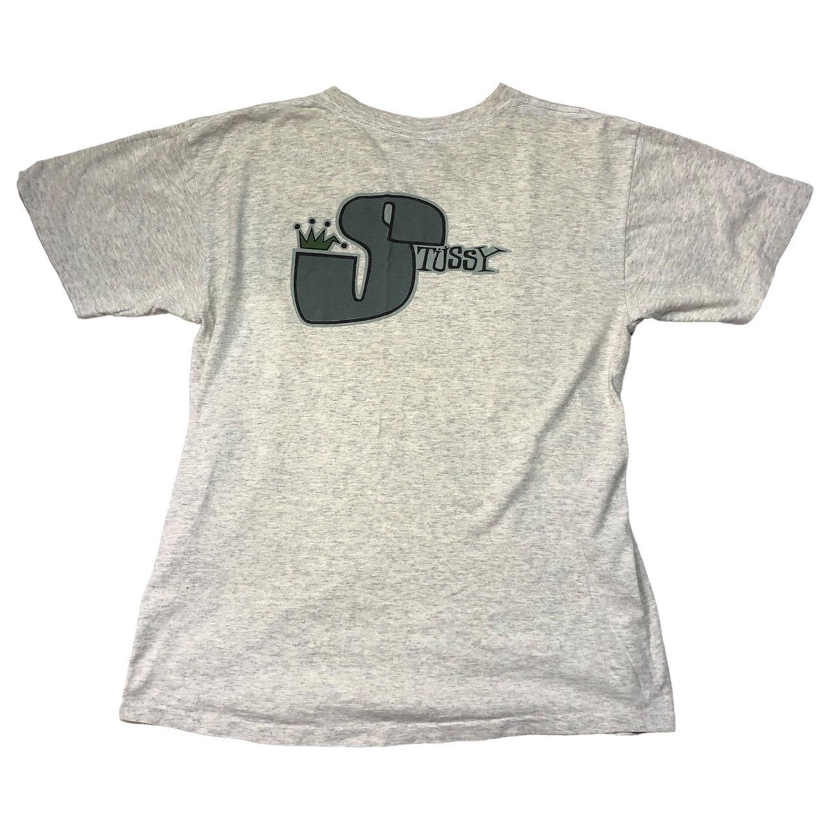 STUSSY 80s Vintage Big S Logo T-Shirt Gray Size SIZE L