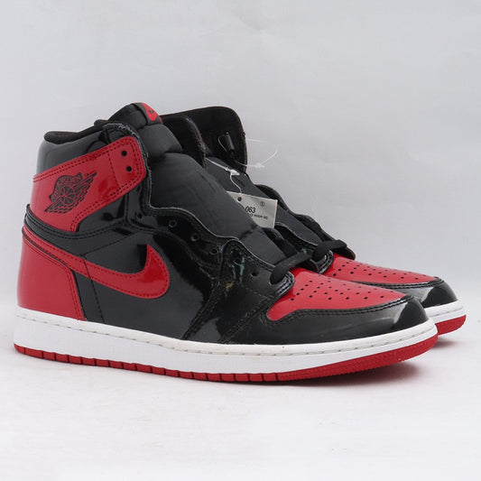 NIKE AIRJORDAN 1 High OG Patent Bred Sneakers Red Size 27cm