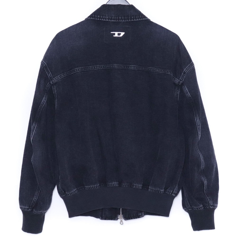 DIESEL D-KURZ Jacket in batavia-weave denim Black Size S