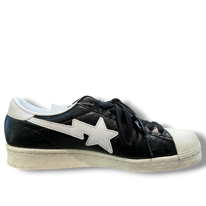 Bape Adidas Atmos Super Star V Black Sneakers Size 28cm