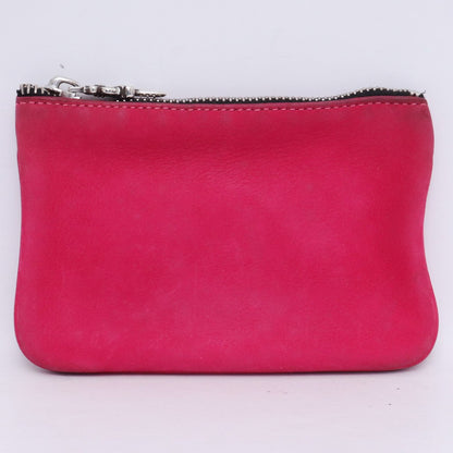 CHROME HEARTS ZPR CHG PURSE Nubuck Coin Wallet Pink Size F