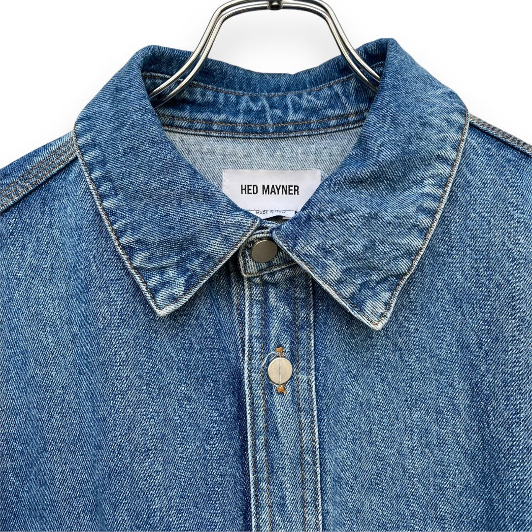 Hed Mayner 24SS BLUE INDIGO FADED HEAVY OVER SHIRT Size M