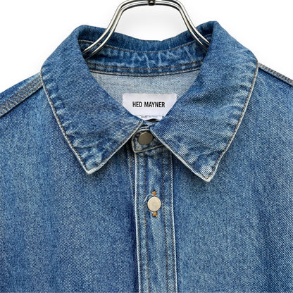 Hed Mayner 24SS BLUE INDIGO FADED HEAVY OVER SHIRT Size M