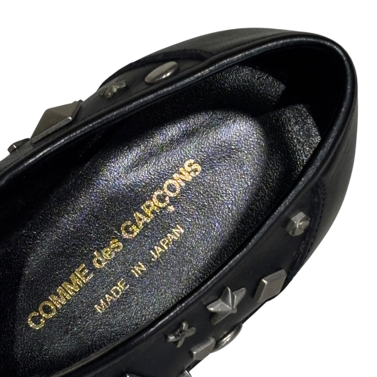 Mixed-Stud Leather Shoes x COMME des GARCONS Mixed-Stud Sneakers Black Size 22CM