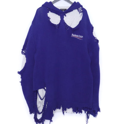BALENCIAGA 21AW Political Campaign Hoodie Blue Size S