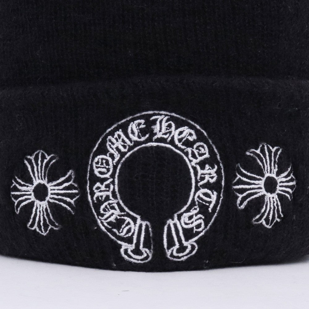 CHROME HEARTS CH Plus Horseshoe Wool Beanie Black Size F