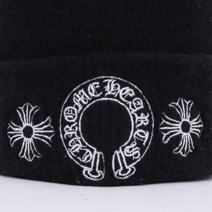 CHROME HEARTS CH Plus Horseshoe Wool Beanie Black Size F