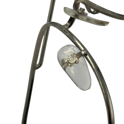 frame france 1970's Double Bridge Aviator Sunglasses Silver