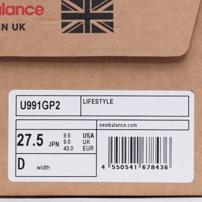 NEW BALANCE U991GP2 Raven Made in UK Sneakers Size 27.5cm