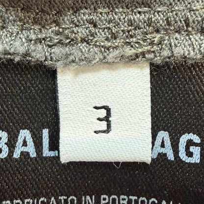 BALENCIAGA 25SS Human Being Print T-Shirt Gray Size 3