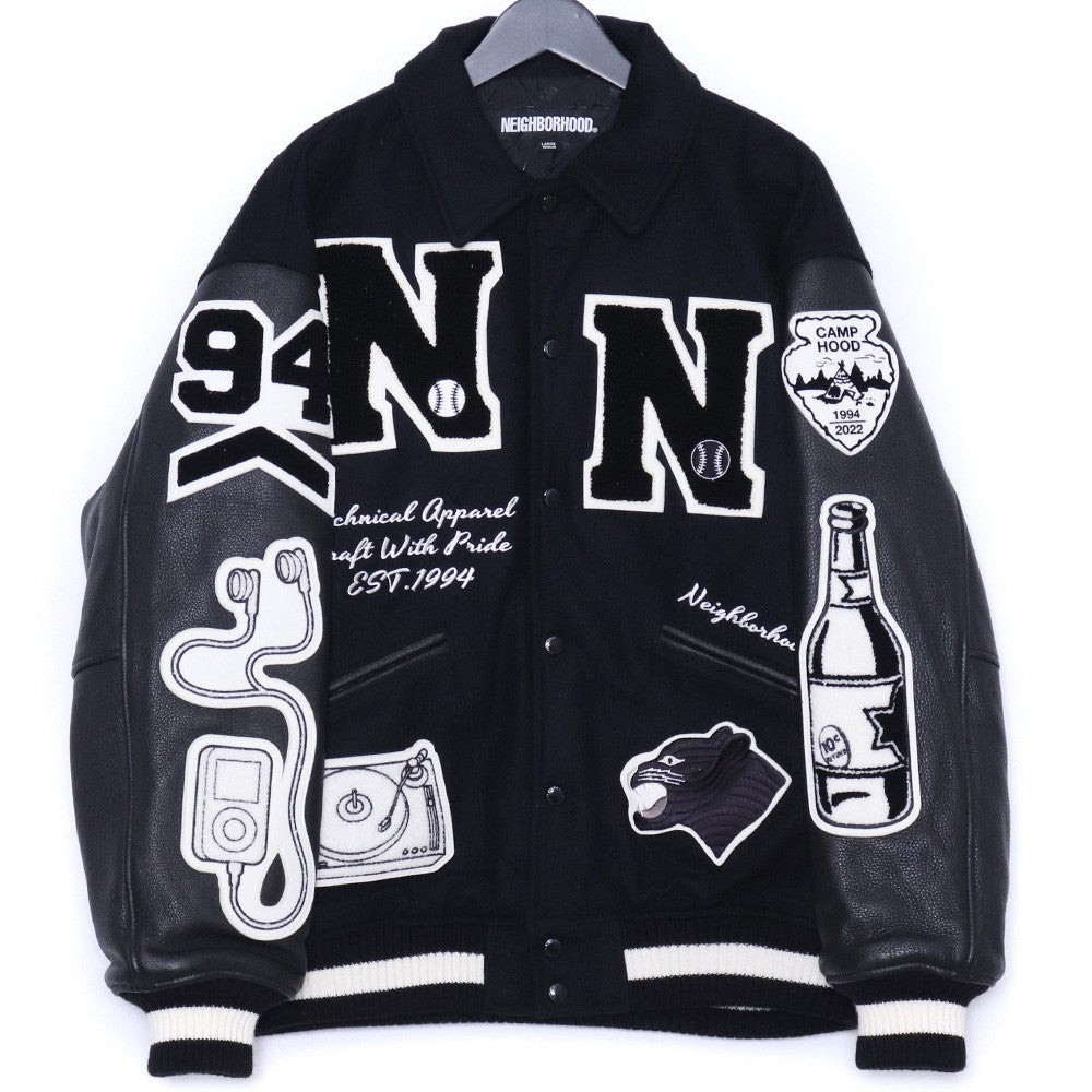 NEIGHBORHOOD 22AW Wappen Stadium Jacket Black Size L