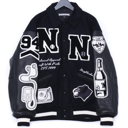 NEIGHBORHOOD 22AW Wappen Stadium Jacket Black Size L
