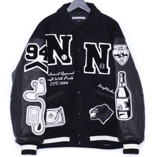 NEIGHBORHOOD 22AW Wappen Stadium Jacket Black Size L