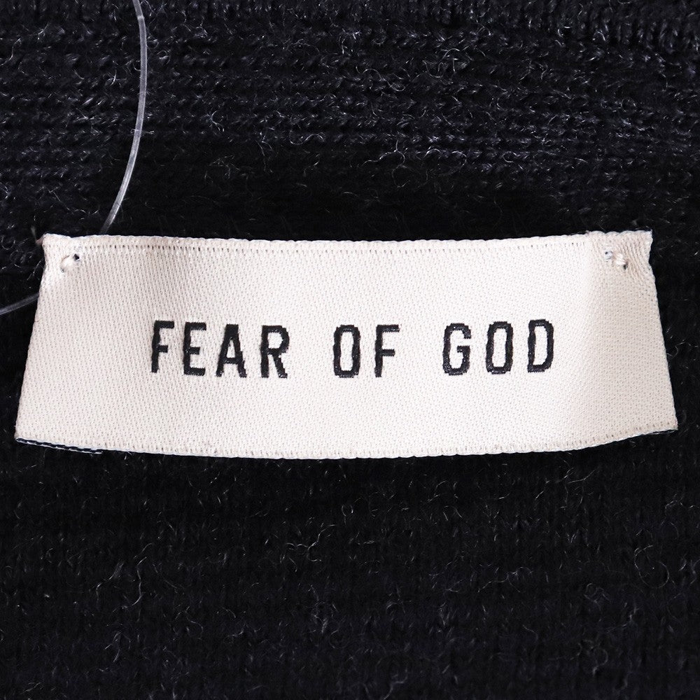 FEAR OF GOD Black Dropped Shoulder Crewneck Sweater Size L