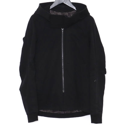 Devoa Black Hooded Zip-Up Jacket Size 1