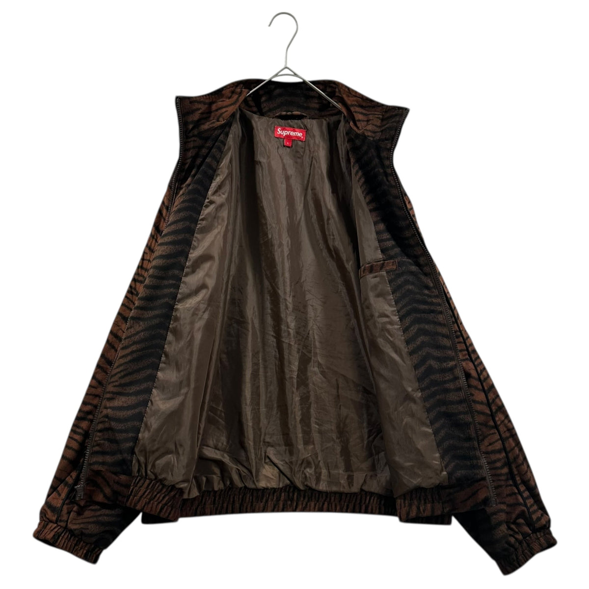 SUPREME 18SS Tiger Stripe Track Jacket Brown Size L