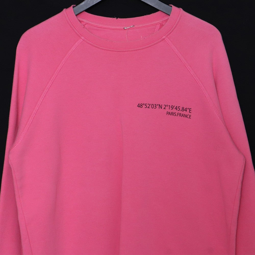 VALENTINO Distressed Back Print Sweatshirt Pink Size XS