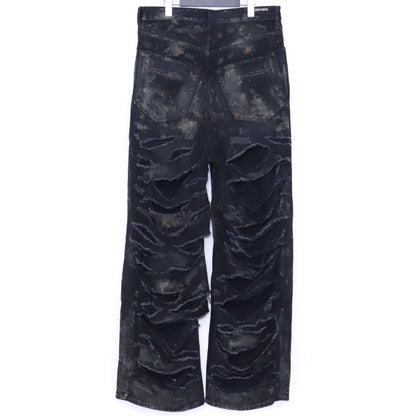 Balenciaga 23SS Super Destroyed Baggy Jeans Black Size S