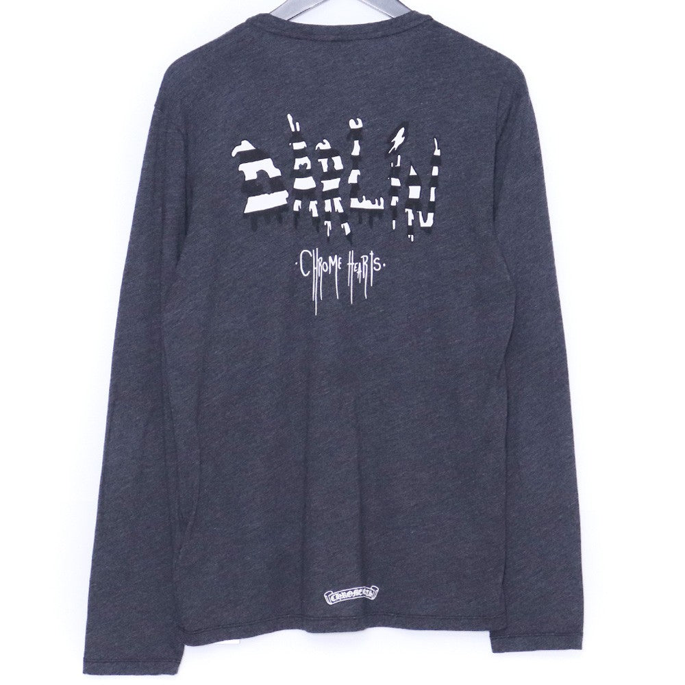 CHROME HEARTS Matty Boy Darlin Back Print Long Sleeve Tee Gray Size S