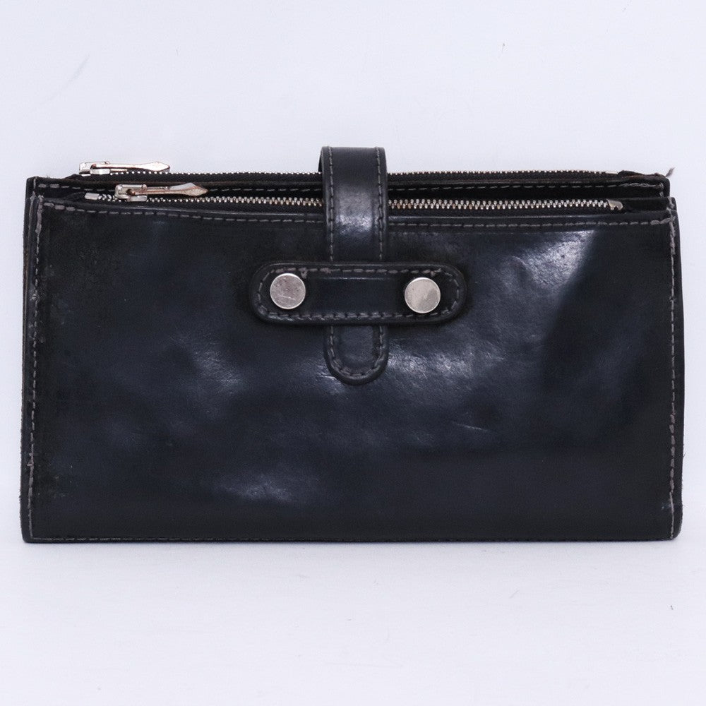 INCARNATION Horse Leather Long Wallet Black Size F
