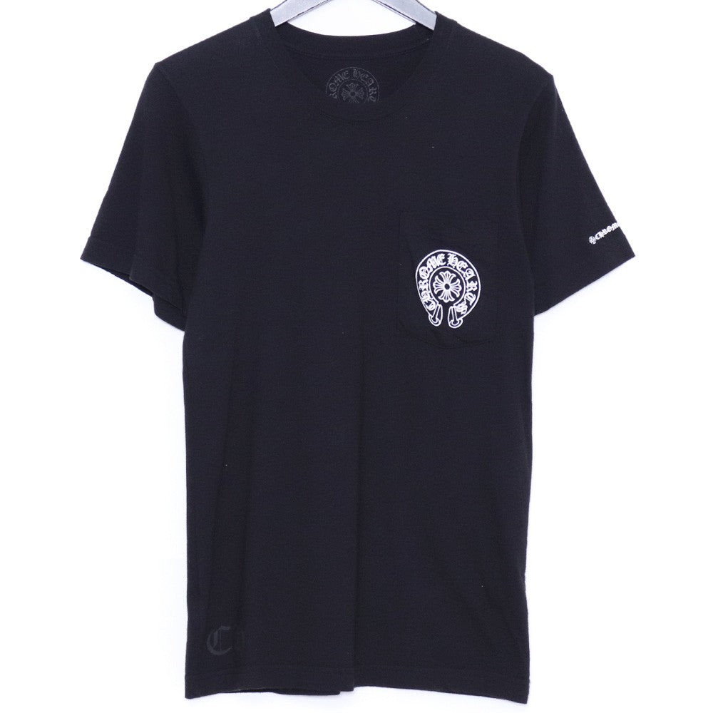 CHROME HEARTS Horseshoe Print Pocket T-Shirt Black Size S