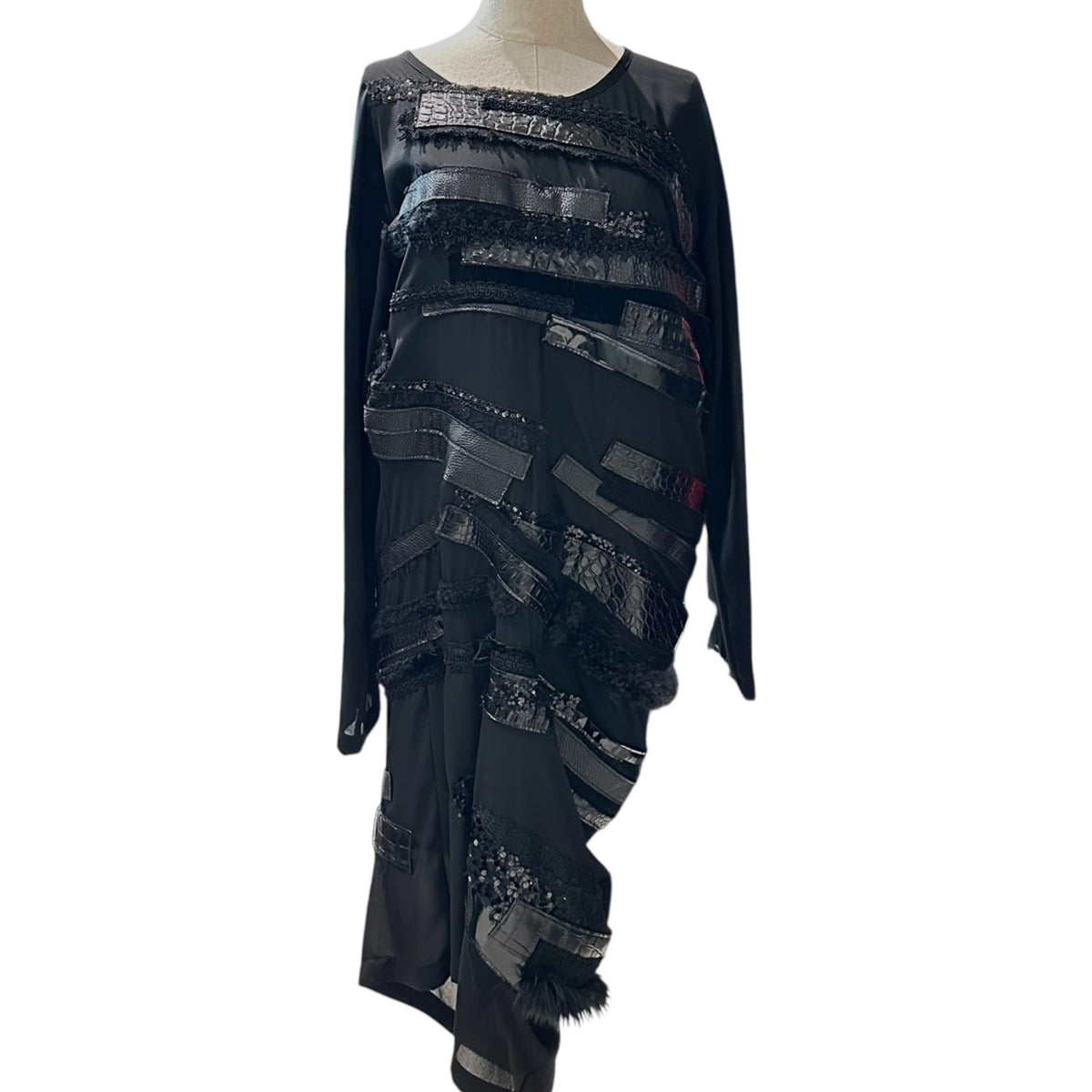 JUNYA WATANABE 24AW Multi-Fabric Dress Black Size S