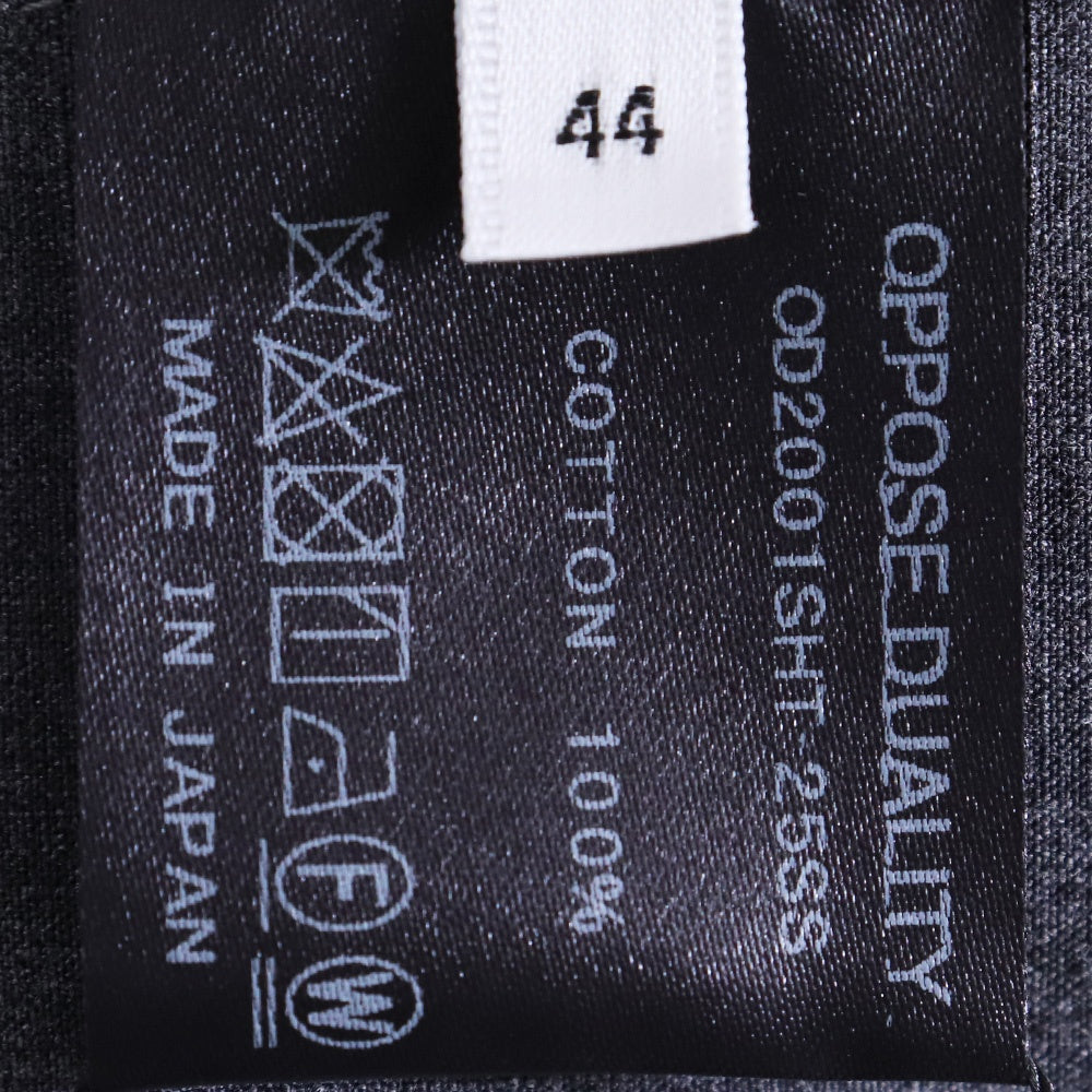 OPPOSE DUALITY 25SS Gray Panel Long Sleeve Shirt Size 44