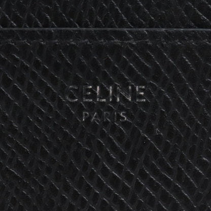 CELINE Grained Calfskin Card Holder Black Wallet Size F