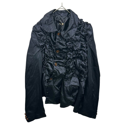 CDG CDG 26SS Gathered Round Collar Jacket Navy Size S