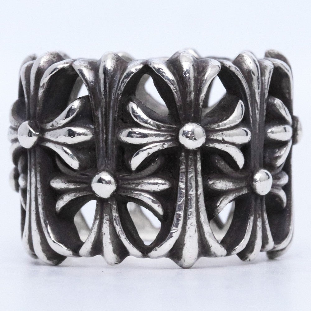 CHROME HEARTS Cemetery Cross Ring Silver Size JP 26
