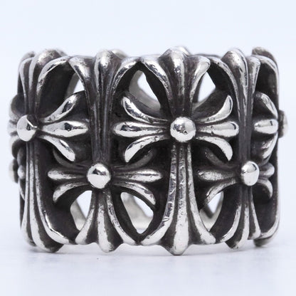 CHROME HEARTS Cemetery Cross Ring Silver Size JP 26