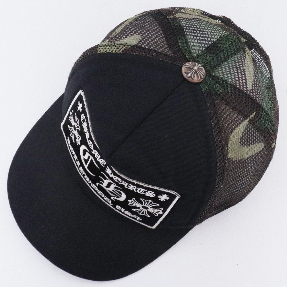 CHROME HEARTS CH Trucker Cap Black Camo Size F