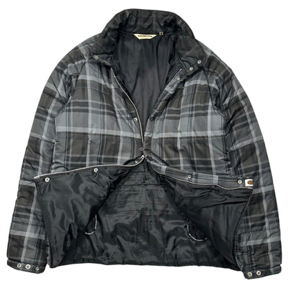 Bape A BATHING APE 2000s Tartan Padded Jacket Gray Size M
