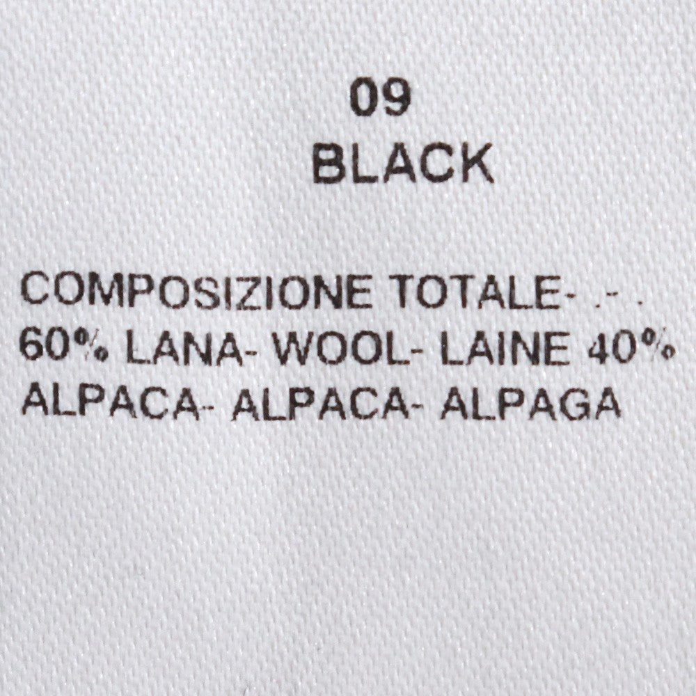 RICK OWENS Alpaca Wool Hooded Trench Coat Black Size 46