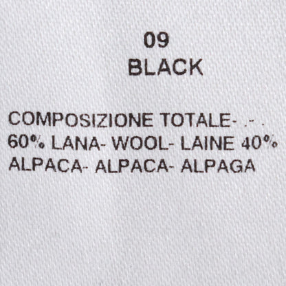 RICK OWENS Alpaca Wool Hooded Trench Coat Black Size 46