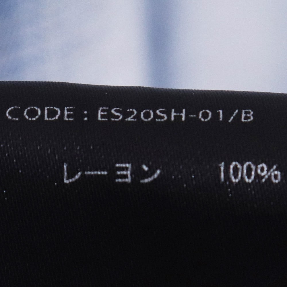 ESSAY 25SS Shadow Check Open Collar Shirt Blue Size 2