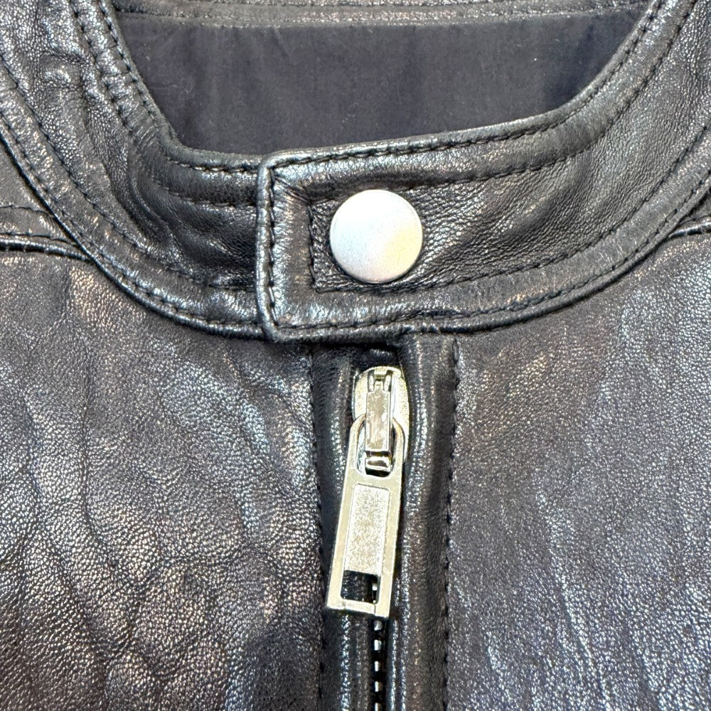 Rick Owens 17AW Glitter Intarsia Lambskin Jacket Size 50