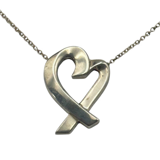 TIFFANY & CO. Paloma Picasso Loving Heart Necklace Silver