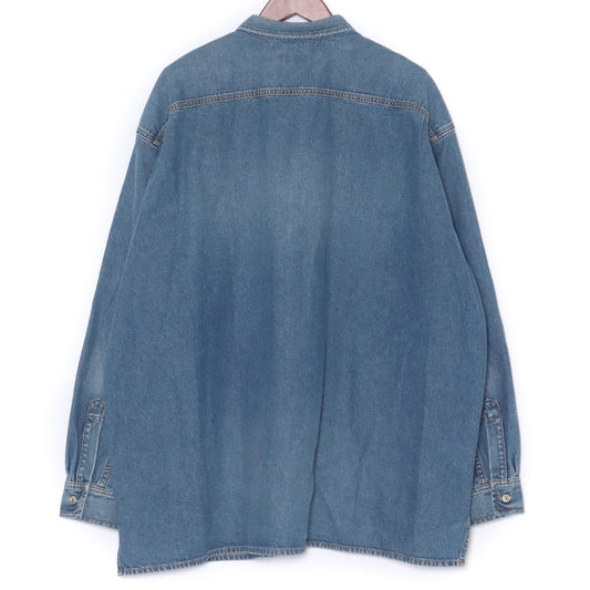 BALENCIAGA 19SS I Love Techno Oversized Denim Shirt Size 39