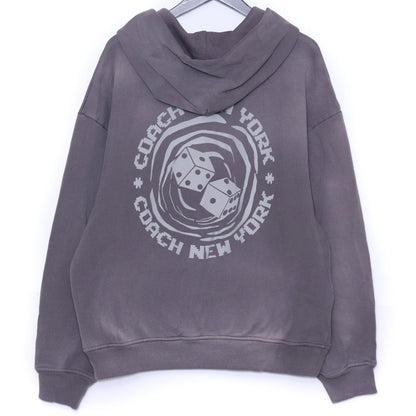 Coach Dice Relaxed Hoodie Gray Size M