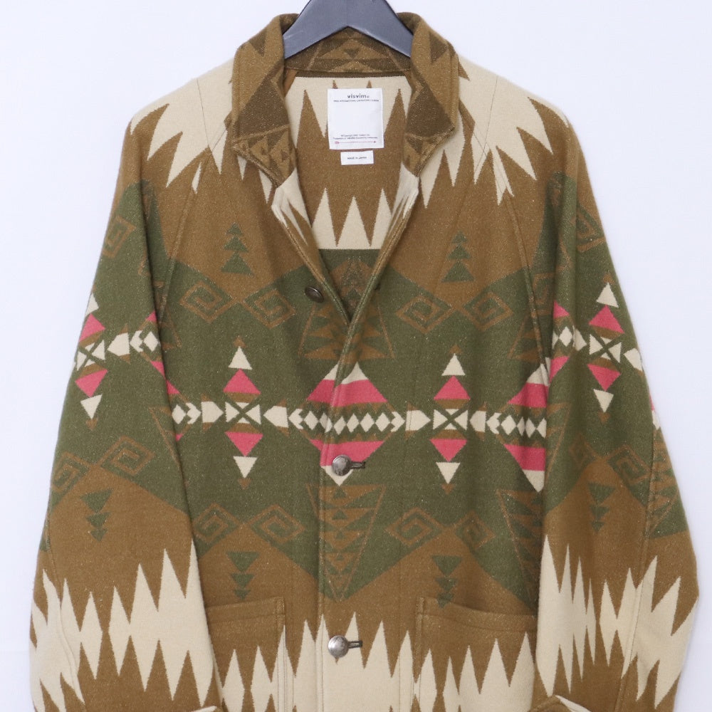 VISVIM HOPILAND COAT NATIVE BLANKET Brown Size 2