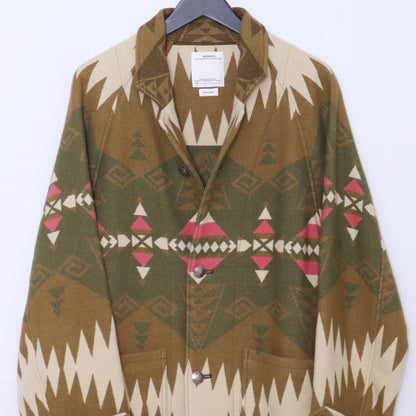 VISVIM HOPILAND COAT NATIVE BLANKET Brown Size 2