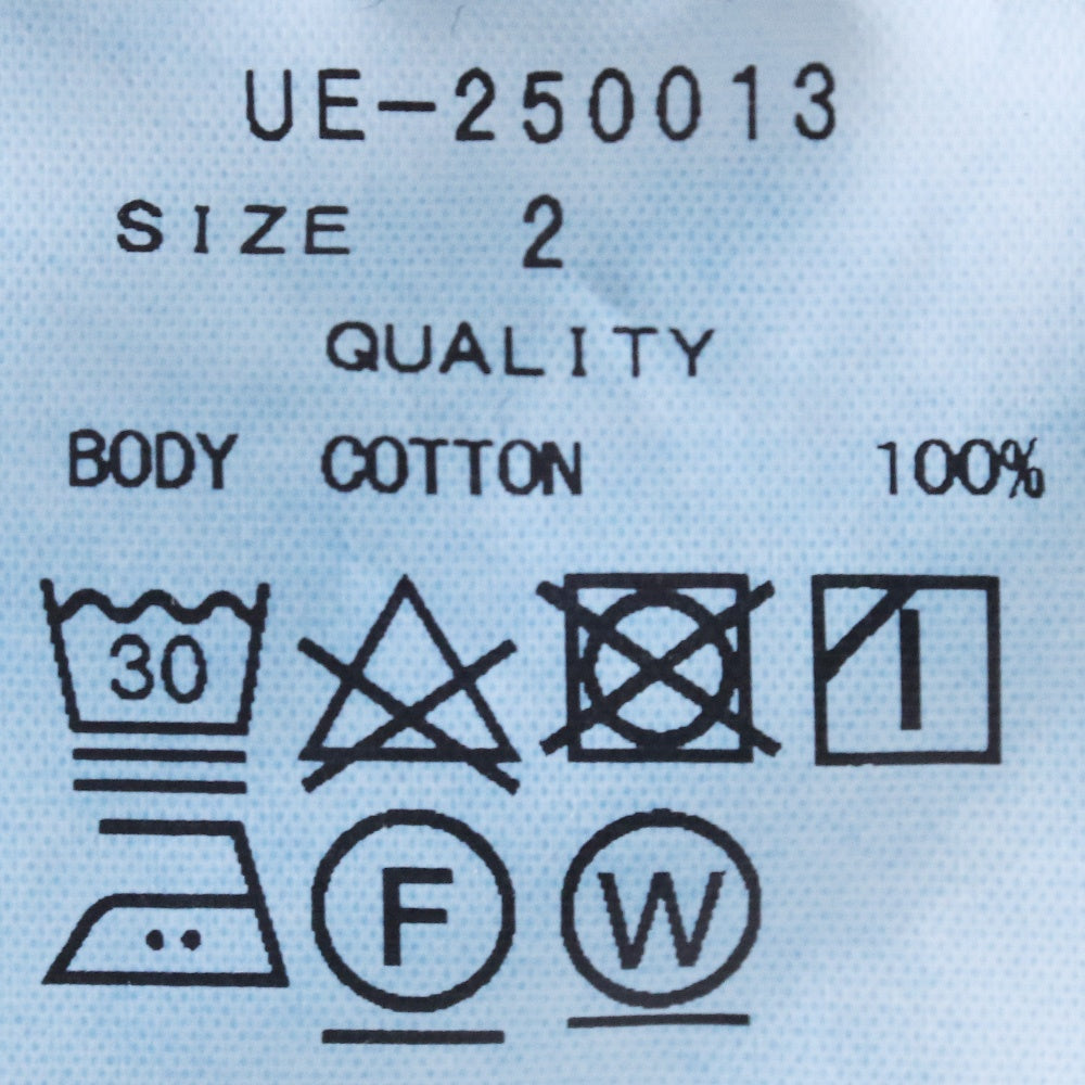 UNIFORM EXPERIMENT 25SS Indigo Washed Fit T-Shirt Size 2