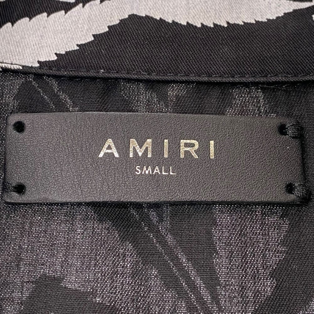 AMIRI Leaf Tencel SS Aloha Shirt Black White Size S